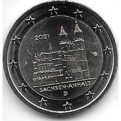 Monedas - Euros - 2€ - Alemania - SC - 2021 - Sachsen-Anhalt - 1 moneda