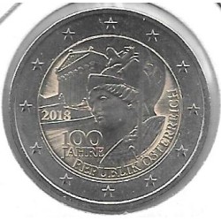 Monedas - Euros - 2€ - Austria - Año 2018 - 100 Aniversario República