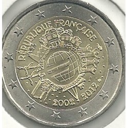 Monedas - Euros - 2€ - Francia - Año 2012 - Décimo Aniversario