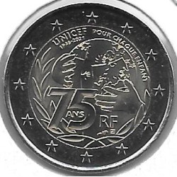 Monedas - Euros - 2€ - Francia - SC - Año 2021 - Unicef