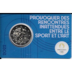 Monedas - Euros - 2€ - Francia - SC - Año 2022 - JJOO Paris 2024 (Azul)