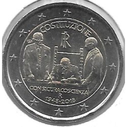 Monedas - Euros - 2€ - Italia - SC - 2018 - 70 Aniversario constitución