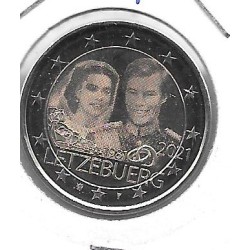 Monedas - Euros - 2€ - Luxemburgo -  SC - 2021 - Duque Enrique y Duquesa Maria Teresa - Holograma