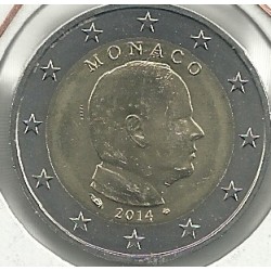 Monedas - Euros - 2€ - Mónaco - SC - Año 2014 - Príncipe Alberto