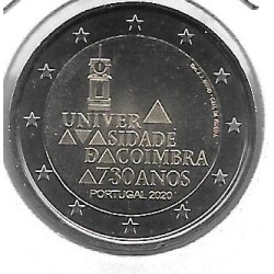 Monedas - Euros - 2€ - Portugal - SC - 2020- Universidad Coimbra