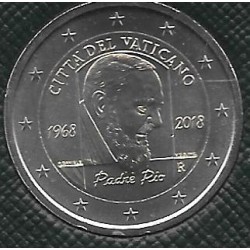 Monedas - Euros - 2€ - Vaticano - 2018 - 50 Aniversario de la muerte de Padre Pío