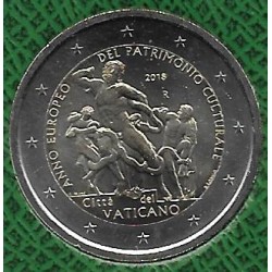 Monedas - Euros - 2€ - Vaticano - 2018 - Año Europeo del Patrimonio Cultural