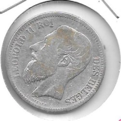 Monedas - Europa - Belgica - 30.1 - 1866 - 2 francs - plata