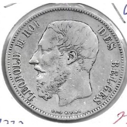 Monedas - Europa - Belgica - 24 - 1873 - 5 francos - plata