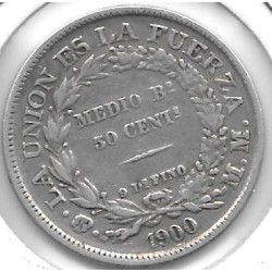 Monedas - America - Bolivia - 175.1 - 1900 - 50 Ct - Plata