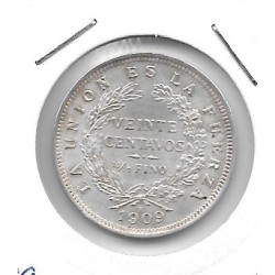 Monedas - America - Bolivia - 176 - 1909 - 20 ctv - plata