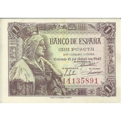 Billetes - España - Estado Español (1936 - 1975) - 1 ptas - 441 - sc - 15/6/1945 - ref. I1135891