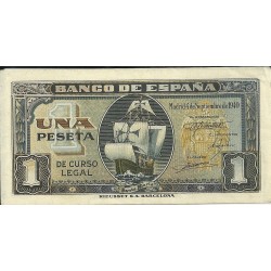 Billetes - España - Estado Español (1936 - 1975) - 1 ptas - 437 - ebc - 4/9/1940 - ref. G4829183