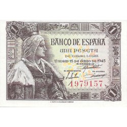 Billetes - España - Estado Español (1936 - 1975) - 1 ptas - 440 - S/C - 1945 - num ref:1979157