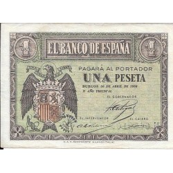 Billetes - EspaÃ±a - Estado EspaÃ±ol (1936 - 1975) - 1 ptas - 433 - ebc - 1938 - num.ref: N6490103