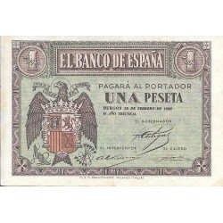 Billetes - EspaÃ±a - Estado EspaÃ±ol (1936 - 1975) - 1 ptas - 431 - ebc - 1938 - Num.ref: B4735389