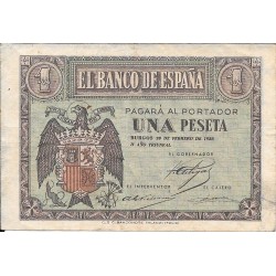 Billetes - EspaÃ±a - Estado EspaÃ±ol (1936 - 1975) - 1 ptas - 432 - mbc - 1938 - Num.ref: G1010927