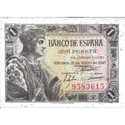 Billetes - EspaÃ±a - Estado EspaÃ±ol (1936 - 1975) - 1 ptas - 438 - sc - 1943 - Num.ref: 9583615 - sin serie