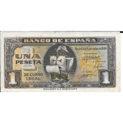 Billetes - EspaÃ±a - Estado EspaÃ±ol (1936 - 1975) - 1 ptas - 438 - ebc - 1943 - Num.ref: C7598054