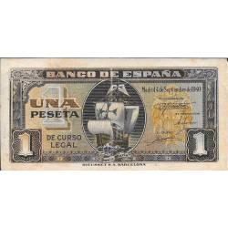 Billetes - EspaÃ±a - Estado EspaÃ±ol (1936 - 1975) - 1 ptas - 436 - mbc - 1940 - 7852035 - sin serie