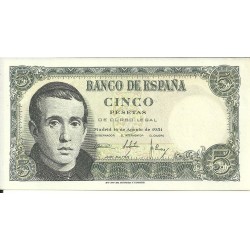 Billetes - España - Estado Español (1936 - 1975) - 5 ptas - 467 - sc - 16/8/1951 - ref.1F4464304