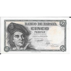 Billetes - España - Estado Español (1936 - 1975) - 5 ptas - 465 - S/C - Año 1948 - num ref: E04777296