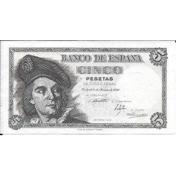 Billetes - España - Estado Español (1936 - 1975) - 5 ptas - 465 - MBC - Año 1946 - 5 Pt - num ref: M03451360