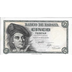 Billetes - EspaÃ±a - Estado EspaÃ±ol (1936 - 1975) - 5 ptas - 464 - ebs - 1948 - Num.ref: 02988937 - Sin serie