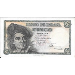 Billetes - EspaÃ±a - Estado EspaÃ±ol (1936 - 1975) - 5 ptas - 464 - sc - 1948 - 01719849 - sin serie