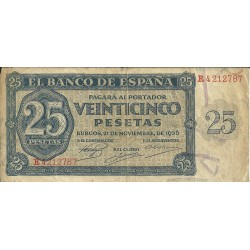 Billetes - España - Estado Español (1936 - 1975) - 25 ptas - 472 - BC+ - Año 1936 - num ref: R4212787