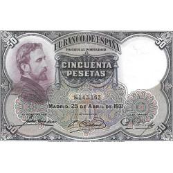 Billetes - España - Alfonso XIII      (1886 - 1931) - 375 - mbc - Año 1931 - 50 pesetas - ref: 6163053