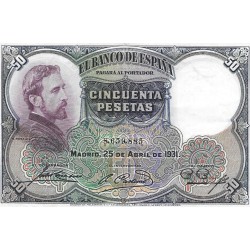 Billetes - España - Alfonso XIII      (1886 - 1931) - 375 - mbc - Año 1931 - 50 pesetas - ref: 8659885