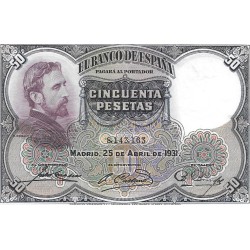 Billetes - España - Alfonso XIII      (1886 - 1931) - 375 - mbc - Año 1931 - 50 pesetas - ref. 8143163