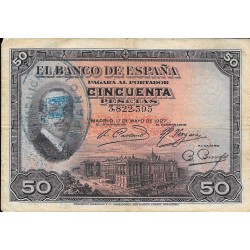 Billetes - España - Alfonso XIII      (1886 - 1931) - 362 - bc+ - Año 1927 - ref:3822395