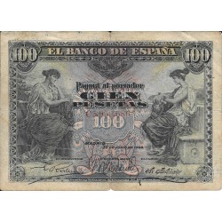 Billetes - EspaÃ±a - Alfonso XIII      (1886 - 1931) - 327 - mbc- - 100 ptas - Num.ref: C3939686