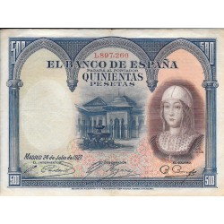 Billetes - EspaÃ±a - Alfonso XIII      (1886 - 1931) - 363 - mbc - 1927 - Num.ref: 1897260