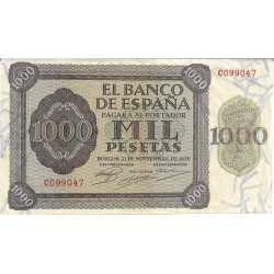 Billetes - EspaÃ±a - Estado EspaÃ±ol (1936 - 1975) - 1000 ptas - 509 - mbc- - 1936 - Num.ref: C099047