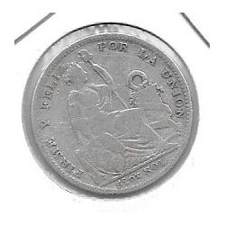 Monedas - America - Peru - 205.2 - 1899 - 1/5 sol - plata