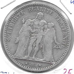 Monedas - Europa - Francia - 820.1 - 1874K - 5 francos - plata - Rouen