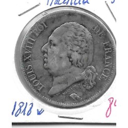 Monedas - Europa - Francia - 711.13 - 1818 - 5 francos - plata - Lille