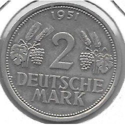 Monedas - Europa - Alemania - 111 - 1951J - 2 Marcos