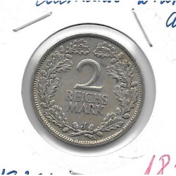 Monedas - Europa - Alemania - 45 - 1926J - 2 marcos - plata