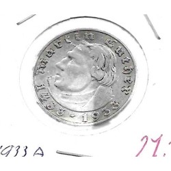 Monedas - Europa - Alemania - 79 - 1933A - 2 marcos - plata