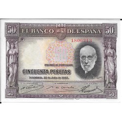 Billetes - EspaÃ±a - II RepÃºblica (1931 - 1939) - Banco de EspaÃ±a - 385 - sc - 1935 - 50 pesetas - num.ref: 1806213 sin serie