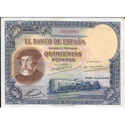 Billetes - EspaÃ±a - II RepÃºblica (1931 - 1939) - Banco de EspaÃ±a - 365 - mbc+ - 1935 - 500 pesetas - Num.ref: 0816966