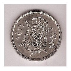 Monedas - España - Juan Carlos I (pesetas) - 1975 *77 - 005 pesetas