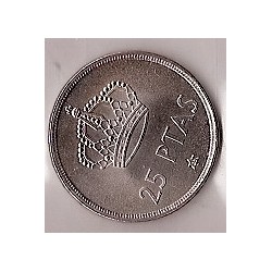 Monedas - España - Juan Carlos I (pesetas) - 1975 *80 - 025 pesetas