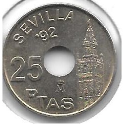 Monedas - España - Juan Carlos I (pesetas) - 1992 - 025 pesetas