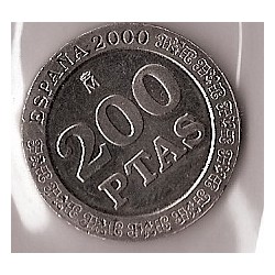 Monedas - España - Juan Carlos I (pesetas) - 2000 - 200 pesetas