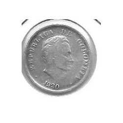 Monedas - America - Colombia - 196.1 - Año 1920 - 10 ctv - plata